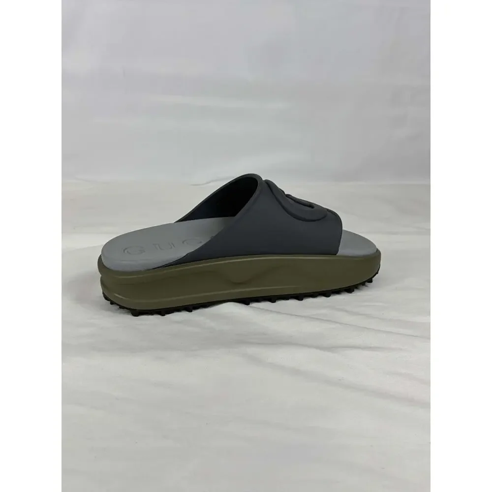 Gucci Interlocking G Slide 'Dark Grey. Khaki' SZ 6.5 SPB JA-368397